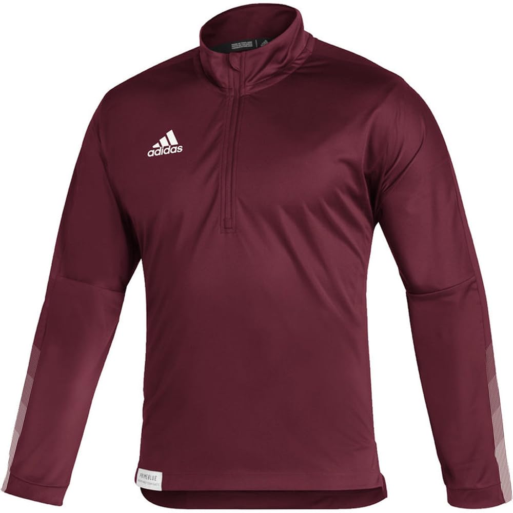 メンズウェア adidas Clubhaus anticountryclub 1/4ZIP adidas Mens Long Sleeve 1/4 Zip Knit Fleece Pullover